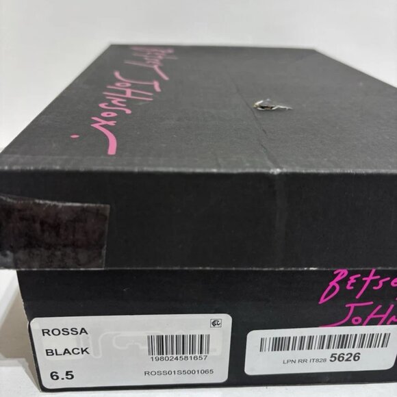 Betsey Johnson Women’s Rossa Black/Pink High Heel Pumps, Size 6.5 M - Picture 6 of 6
